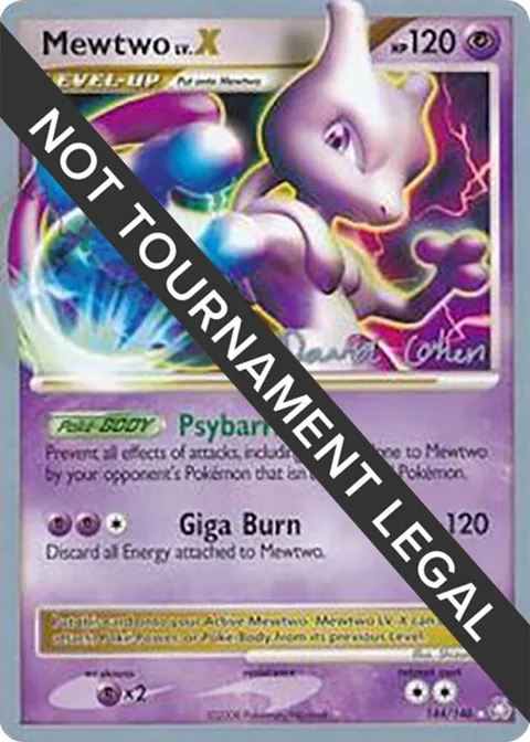 Mewtwo LV.X - 2009 David Cohen #144/146 Pokémon card from World Championship Decks