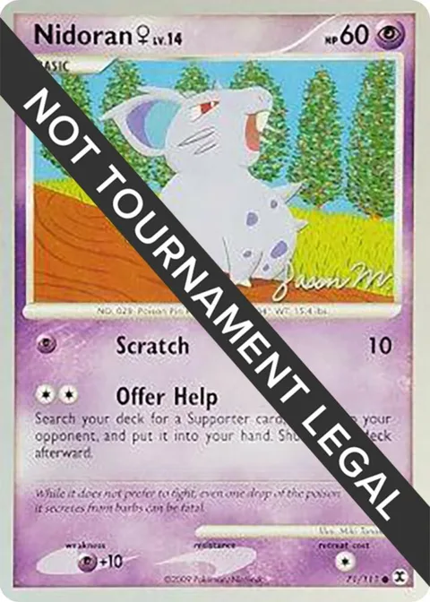 Nidoran F - 2009 Jason Martinez #71/111 Pokémon card from World Championship Decks