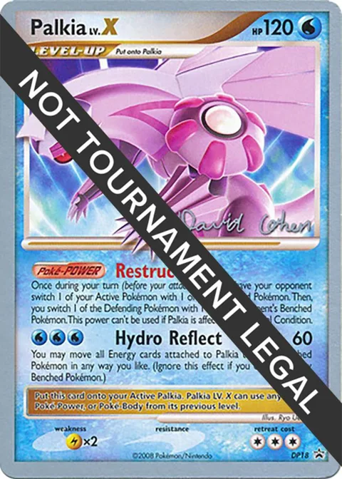 Palkia LV.X - 2009 David Cohen #DP18 Pokémon card from World Championship Decks