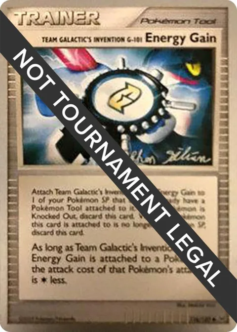 Team Galactic's Invention G-101 Energy Gain - 2009 Stephen Silvestro #116/127 Pokémon card from World Championship Decks