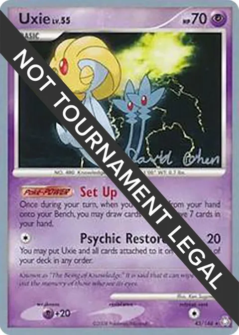 Uxie - 2009 David Cohen #43/146 Pokémon card from World Championship Decks