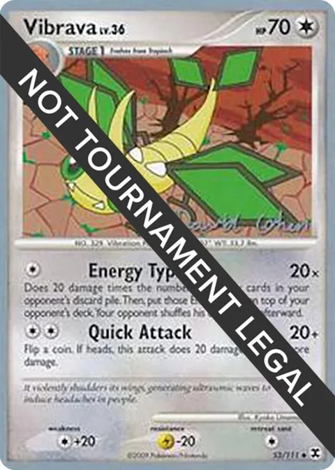 Vibrava - 2009 David Cohen #53/111 Pokémon card from World Championship Decks
