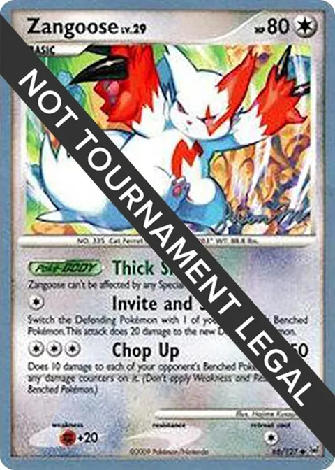 Zangoose - 2009 Jason Martinez #66/127 Pokémon card from World Championship Decks