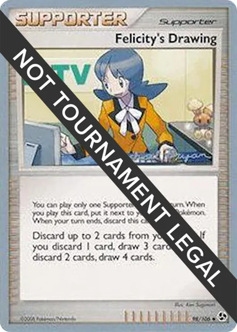Felicity's Drawing - 2010 Mychael Bryan #98/106 Pokémon card from World Championship Decks