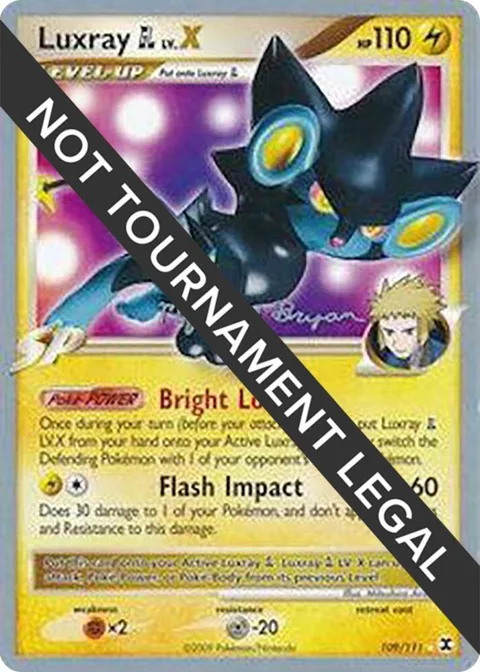 Luxray GL LV.X - 2010 Mychael Bryan #109/111 Pokémon card from World Championship Decks