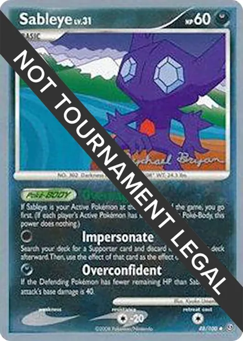 Sableye - 2010 Mychael Bryan #48/100 Pokémon card from World Championship Decks