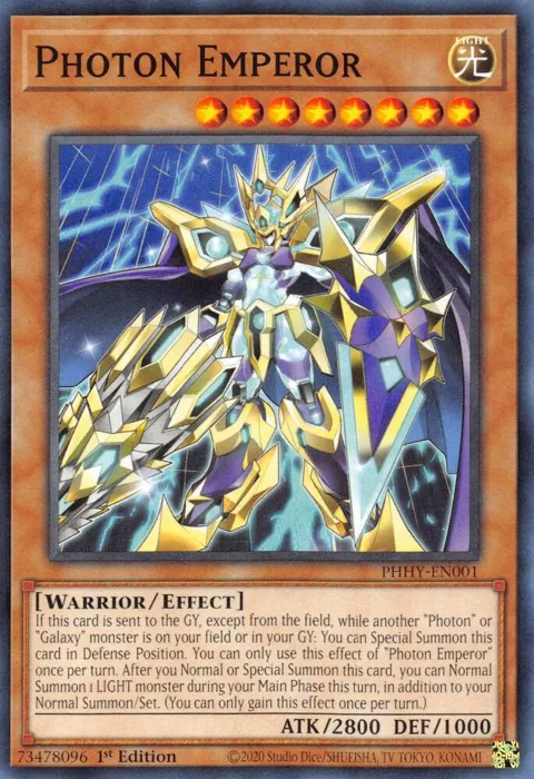 Photon Emperor PHHY-EN001 Yu-Gi-Oh card from Photon Hypernova