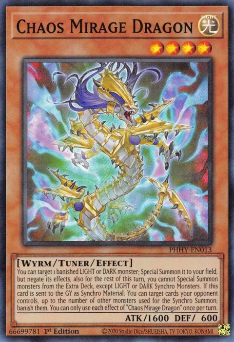 Chaos Mirage Dragon PHHY-EN013 Yu-Gi-Oh card from Photon Hypernova