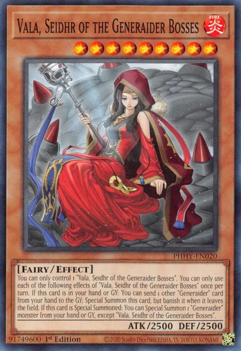 Vala, Seidhr of the Generaider Bosses PHHY-EN020 Yu-Gi-Oh card from Photon Hypernova