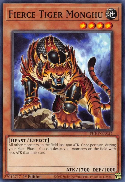 Fierce Tiger Monghu PHHY-EN024 Yu-Gi-Oh card from Photon Hypernova
