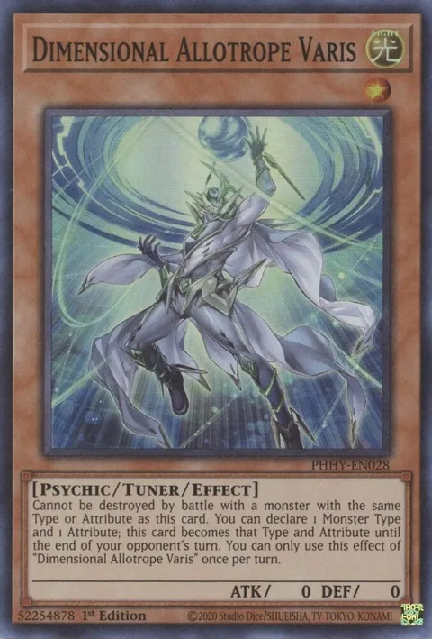 Dimensional Allotrope Varis PHHY-EN028 Yu-Gi-Oh card from Photon Hypernova