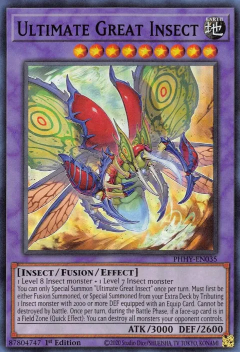 Ultimate Great Insect PHHY-EN035 Yu-Gi-Oh card from Photon Hypernova
