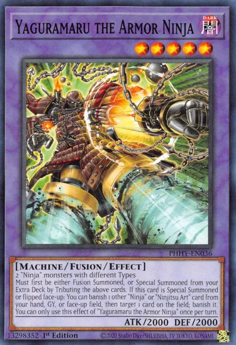 Yaguramaru the Armor Ninja PHHY-EN036 Yu-Gi-Oh card from Photon Hypernova