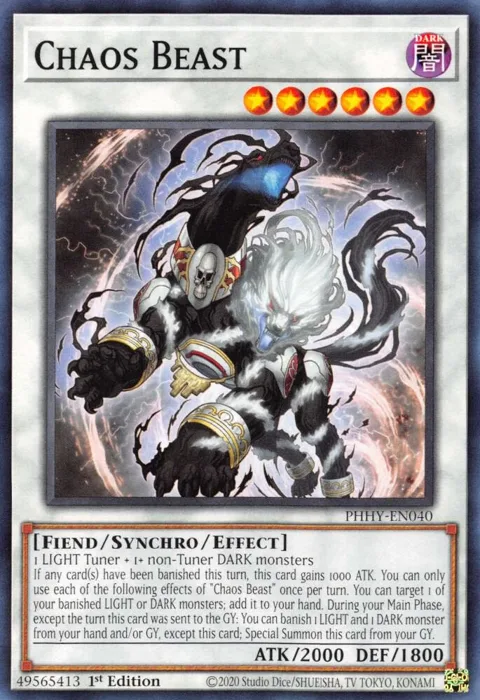 Chaos Beast PHHY-EN040 Yu-Gi-Oh card from Photon Hypernova