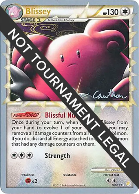 Blissey - 2011 Ross Cawthon #106/123 Pokémon card from World Championship Decks