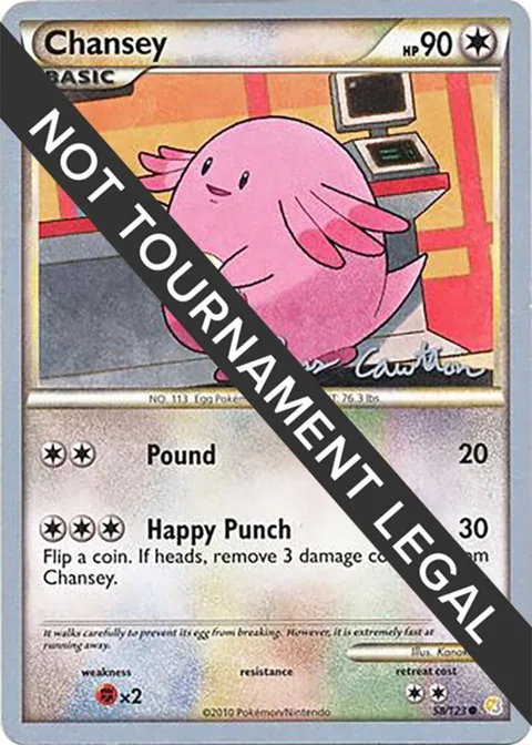 Chansey - 2011 Ross Cawthon #58/123 Pokémon card from World Championship Decks