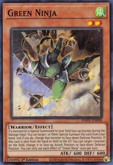 Green Ninja PHHY-EN098 Yu-Gi-Oh card from Photon Hypernova