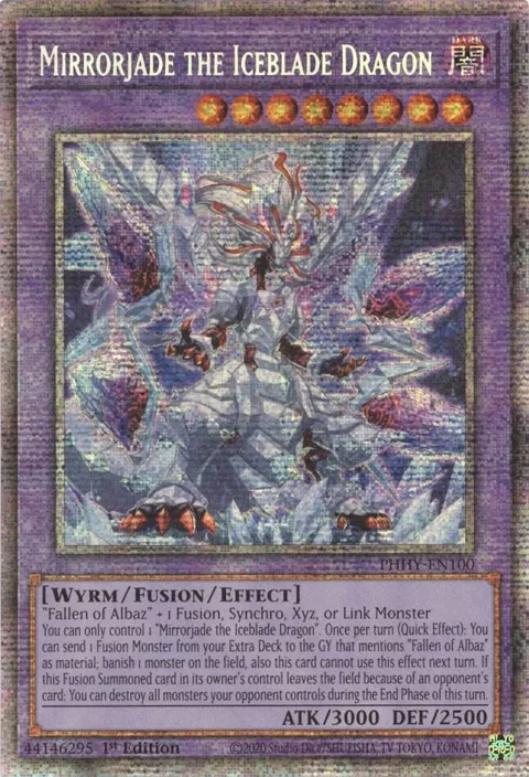 Mirrorjade the Iceblade Dragon Starlight Rare PHHY-EN100 Yu-Gi-Oh card from Photon Hypernova