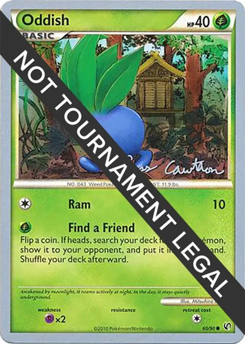 Oddish - 2011 Ross Cawthon #60/90 Pokémon card from World Championship Decks