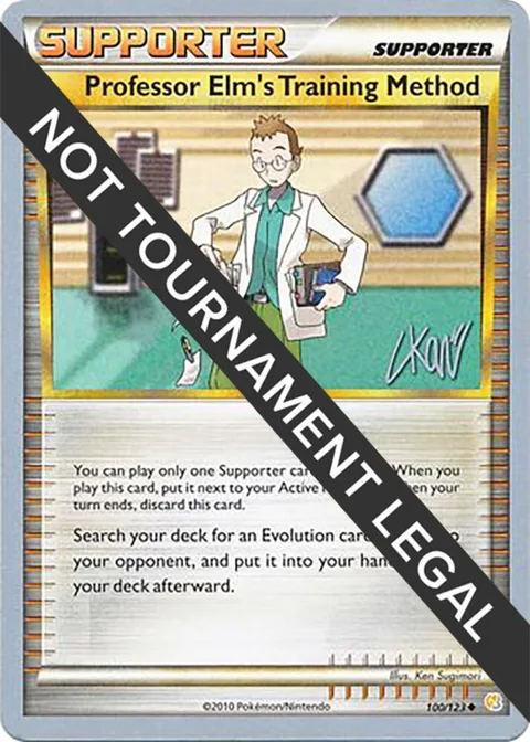 Professor Elm's Training Method - 2011 Christopher Kan #100/123 Pokémon card from World Championship Decks