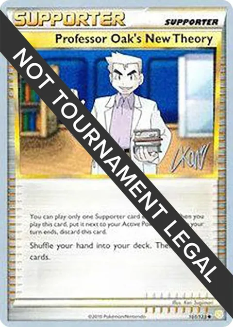 Professor Oak's New Theory - 2011 Christopher Kan #101/123 Pokémon card from World Championship Decks
