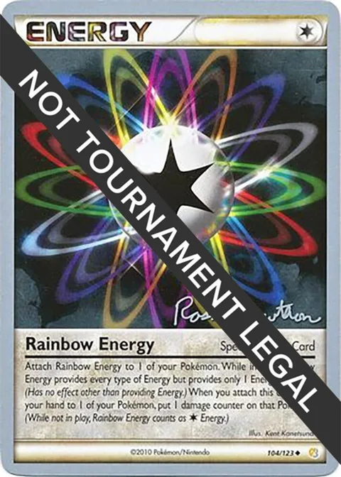 Rainbow Energy - 2011 Ross Cawthon #104/123 Pokémon card from World Championship Decks