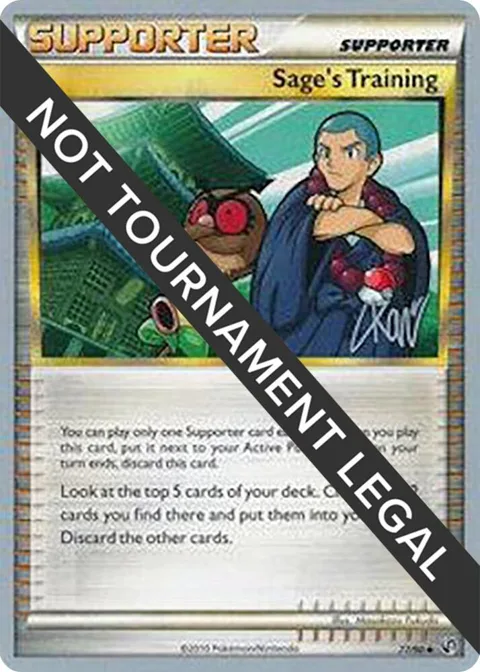 Sage's Training - 2011 Christopher Kan #77/90 Pokémon card from World Championship Decks