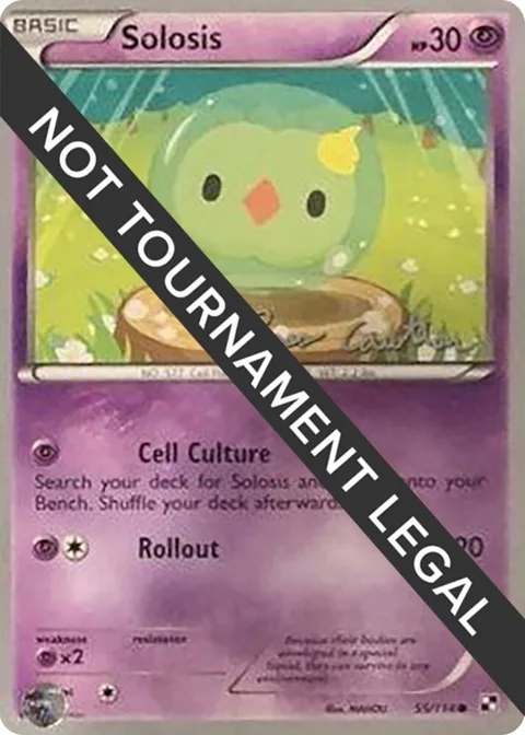 Solosis - 2011 Ross Cawthon #55/114 Pokémon card from World Championship Decks