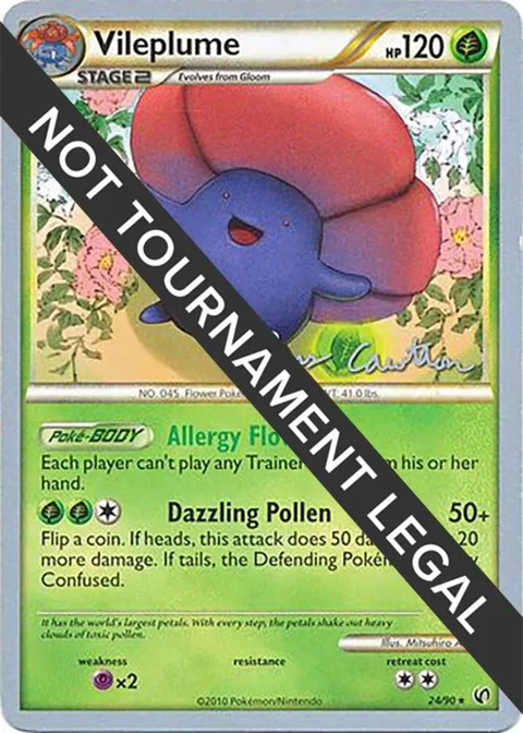 Vileplume - 2011 Ross Cawthon #24/90 Pokémon card from World Championship Decks
