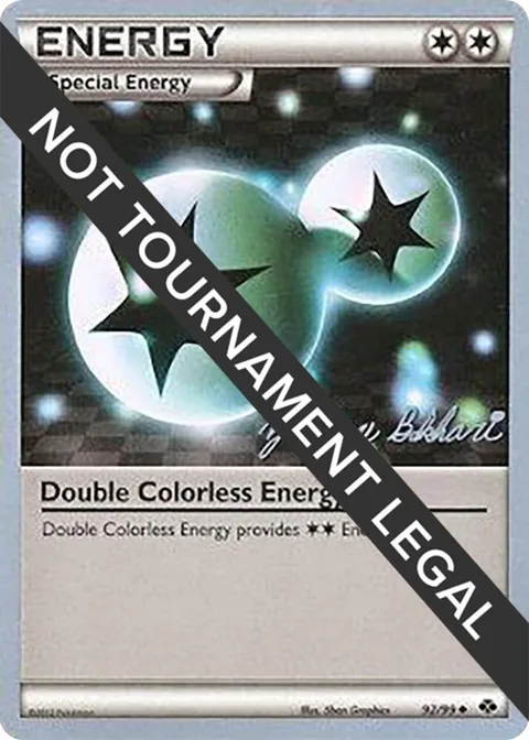 Double Colorless Energy - 2012 Zachary Bokhari #92/99 Pokémon card from World Championship Decks