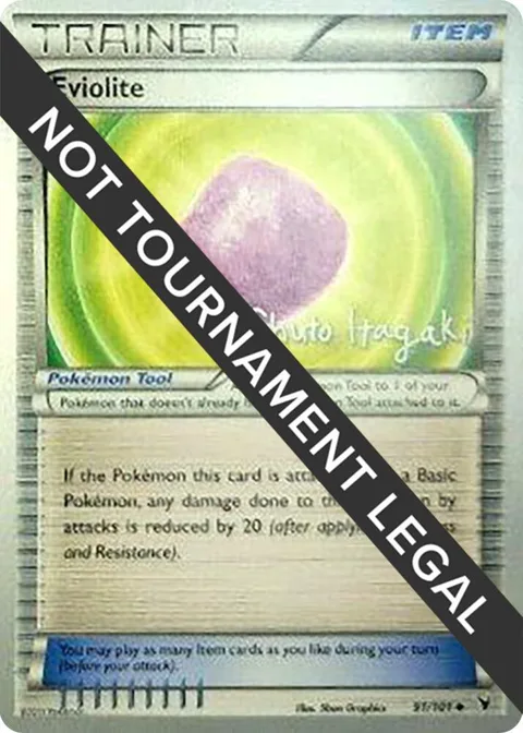 Eviolite - 2012 Shuto Itagaki #91/101 Pokémon card from World Championship Decks