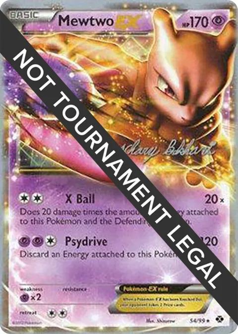Mewtwo EX - 2012 Zachary Bokhari #54/99 Pokémon card from World Championship Decks