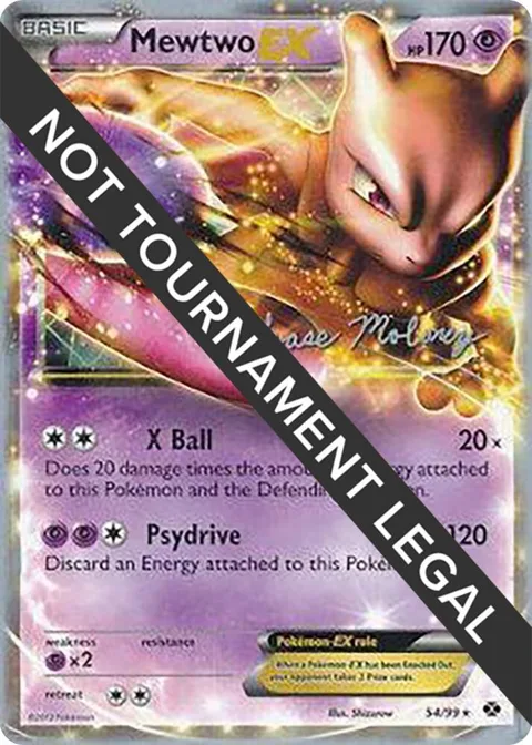 Mewtwo EX - 2012 Chase Moloney #54/99 Pokémon card from World Championship Decks