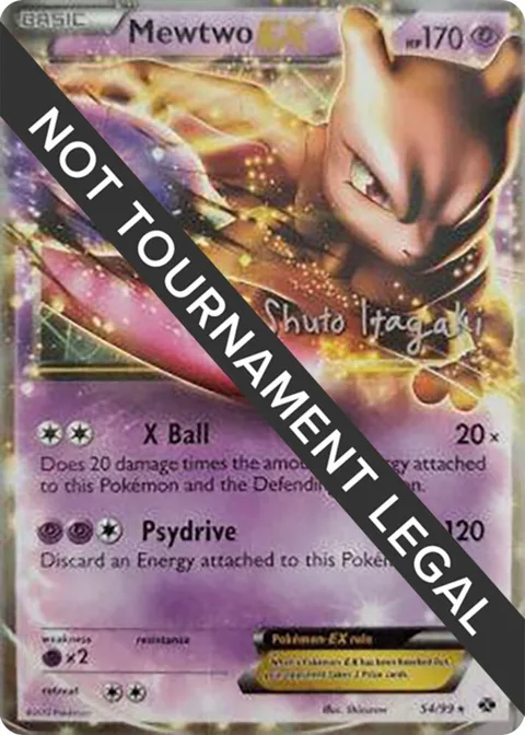 Mewtwo EX - 2012 Shuto Itagaki #54/99 Pokémon card from World Championship Decks