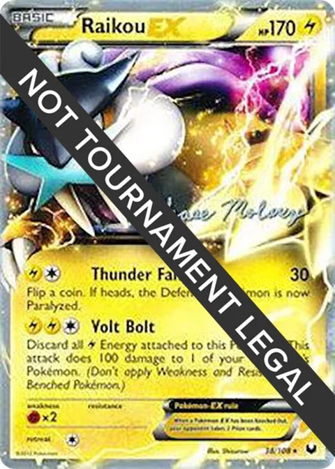 Raikou EX - 2012 Chase Moloney #38/108 Pokémon card from World Championship Decks