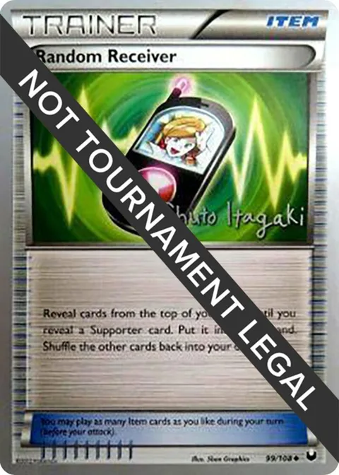 Random Receiver - 2012 Shuto Itagaki #99/108 Pokémon card from World Championship Decks