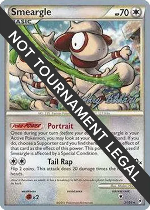 Smeargle - 2012 Zachary Bokhari #21/95 Pokémon card from World Championship Decks