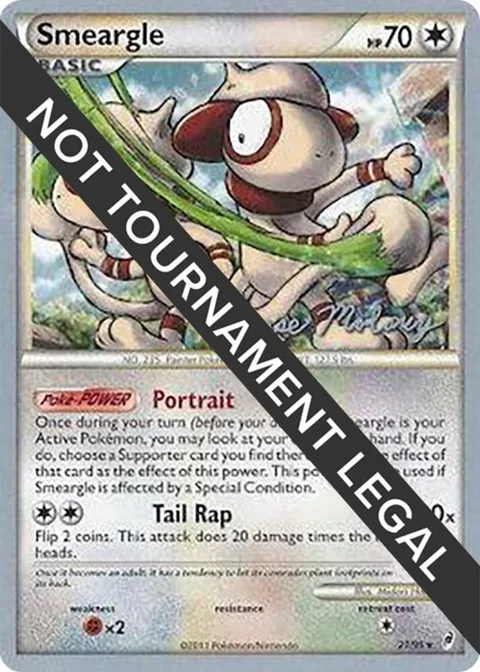 Smeargle - 2012 Chase Moloney #21/95 Pokémon card from World Championship Decks