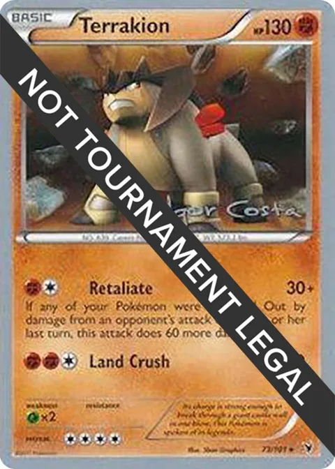 Terrakion - 2012 Igor Costa #73/101 Pokémon card from World Championship Decks