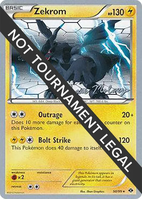 Zekrom - 2012 Chase Moloney #50/99 Pokémon card from World Championship Decks