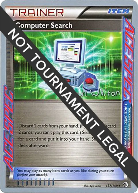 Computer Search - 2013 Ian Whiton #137/149 Pokémon card from World Championship Decks