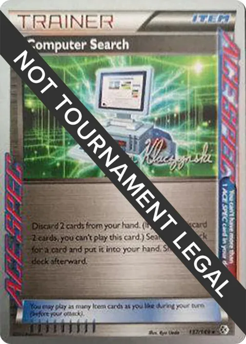 Computer Search - 2013 Jason Klaczynski #137/149 Pokémon card from World Championship Decks