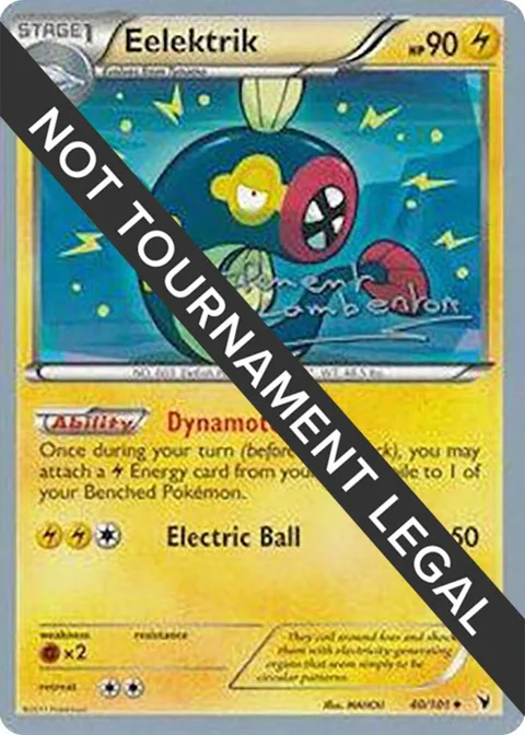 Eelektrik - 2013 Clement Lamberton #40/101 Pokémon card from World Championship Decks