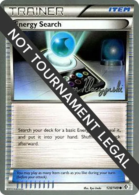 Energy Search - 2013 Jason Klaczynski #128/149 Pokémon card from World Championship Decks