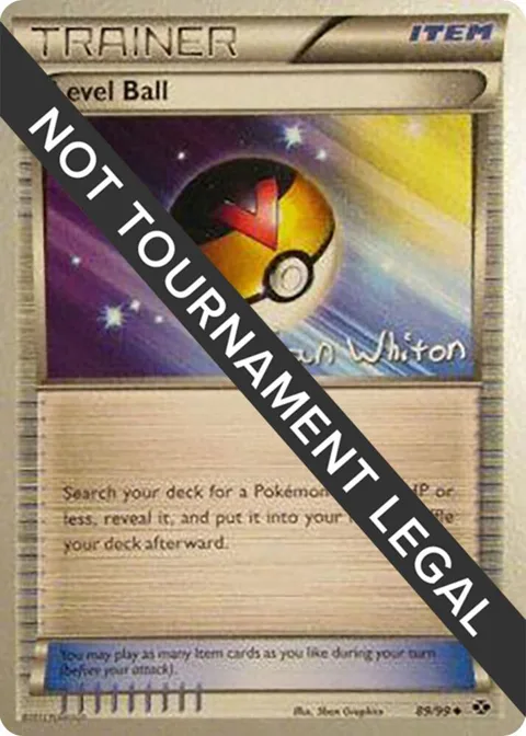 Level Ball - 2013 Ian Whiton #89/99 Pokémon card from World Championship Decks