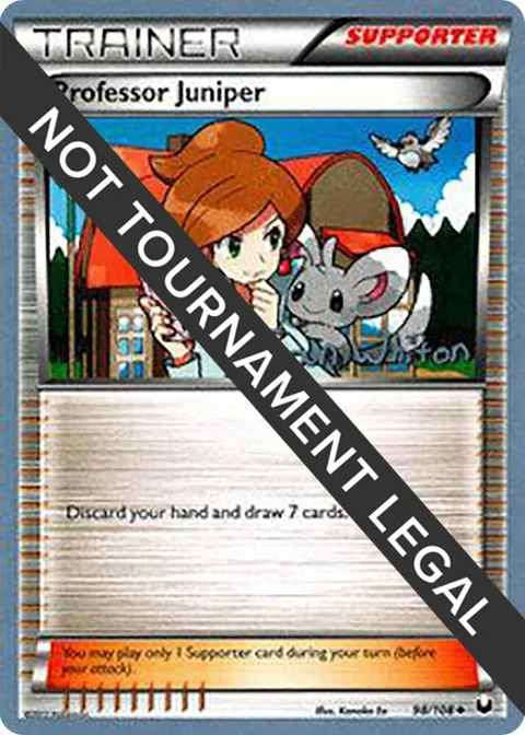 Professor Juniper - 2013 Ian Whiton #98/108 Pokémon card from World Championship Decks