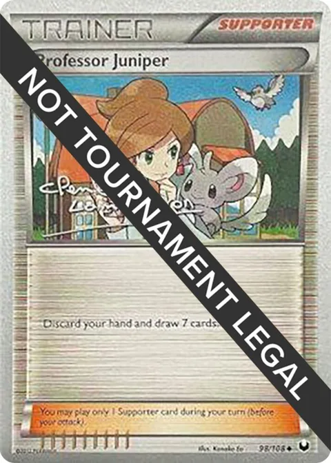 Professor Juniper - 2013 Clement Lamberton #98/108 Pokémon card from World Championship Decks