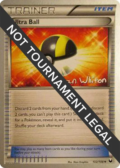Ultra Ball - 2013 Ian Whiton #102/108 Pokémon card from World Championship Decks