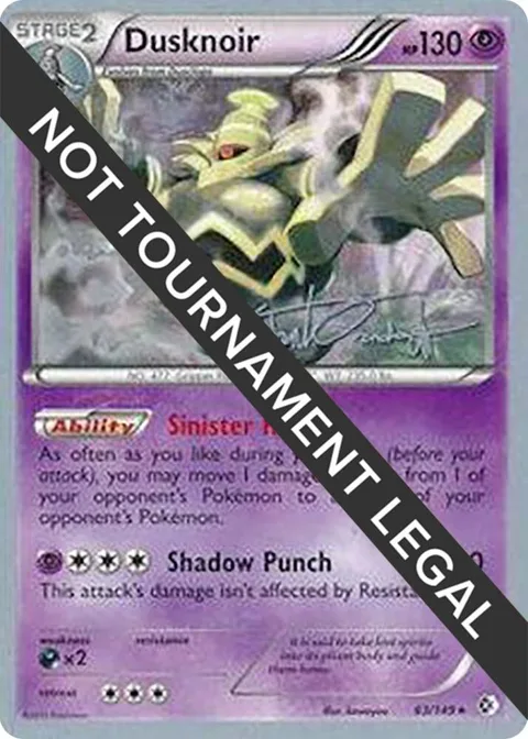 Dusknoir - 2014 Trent Orndorff #63/149 Pokémon card from World Championship Decks