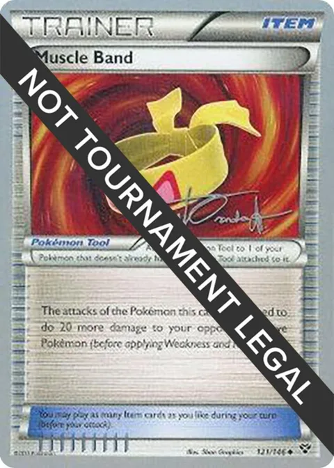 Muscle Band - 2014 Trent Orndorff #121/146 Pokémon card from World Championship Decks
